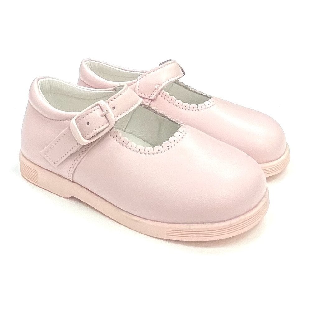 Y97401 Andanines Buckle Mary Jane Shoe Pink Leather