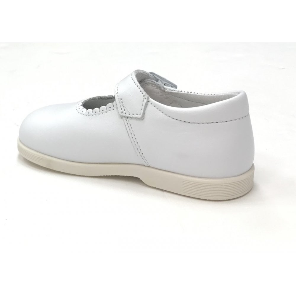Y97401 Andanines Buckle Mary Jane Shoe White Leather