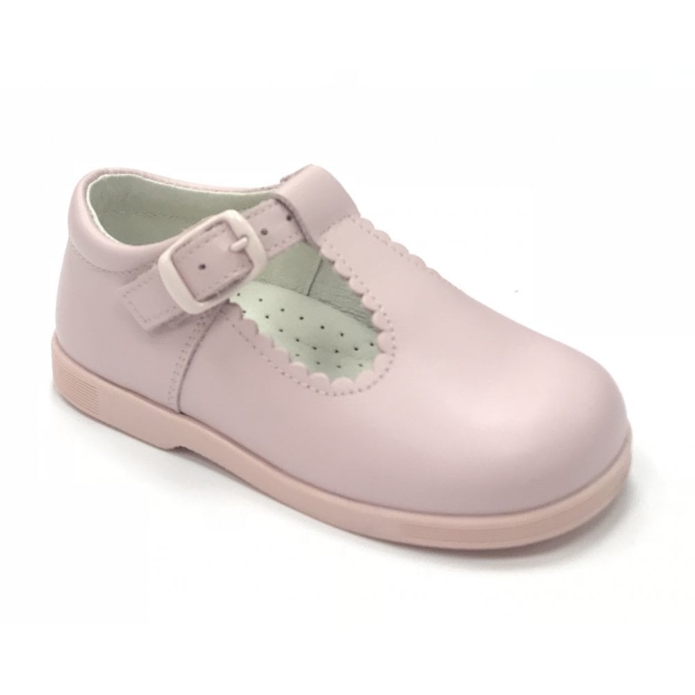 Y97411 Andanines Buckle T-bar Shoe Pink Leather