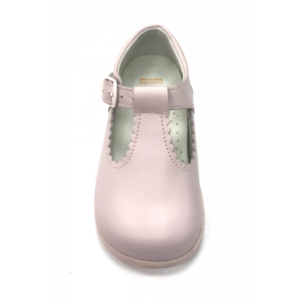 Y97411 Andanines Buckle T-bar Shoe Pink Leather