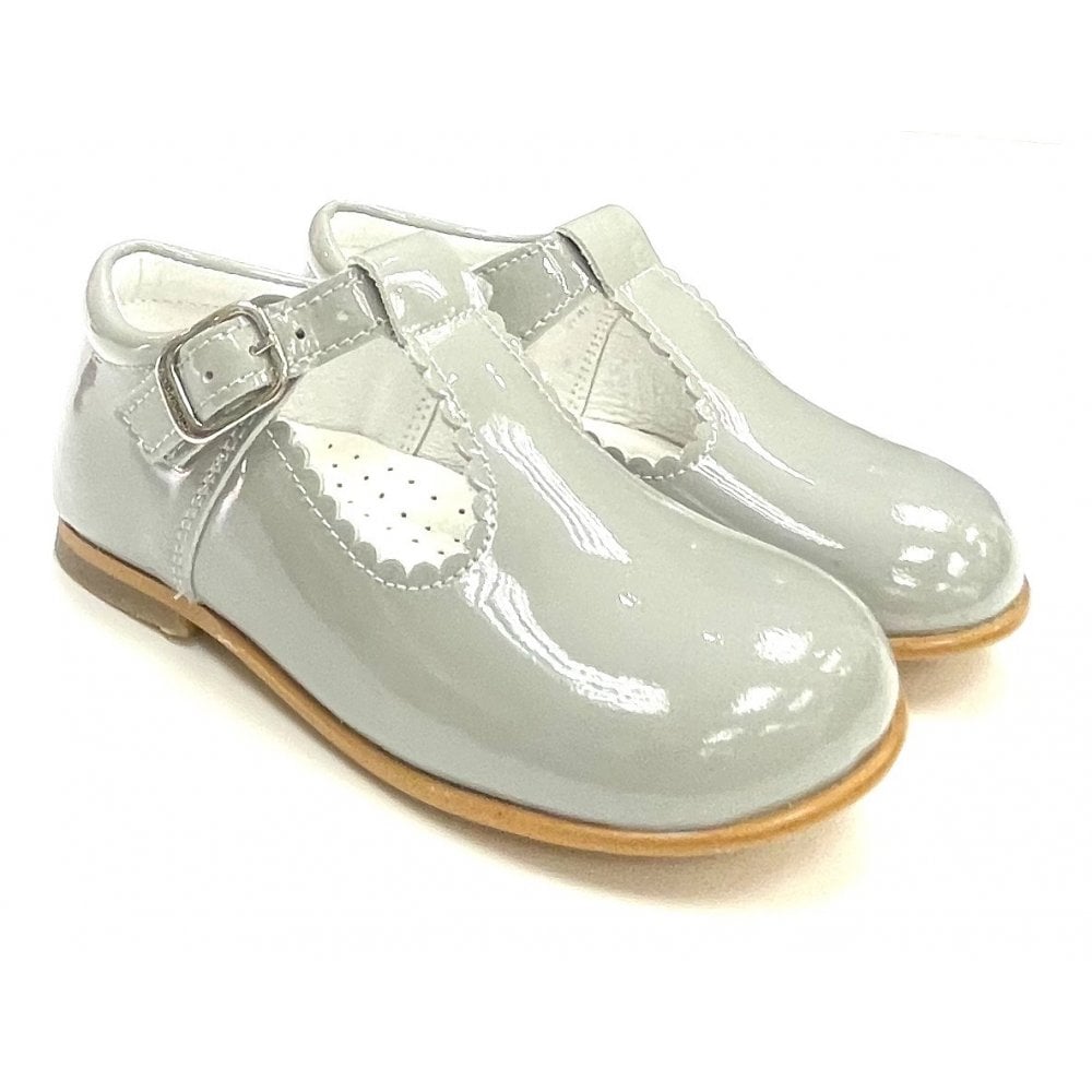 E71747 Andanines Buckle T-Bar Shoe Grey Patent