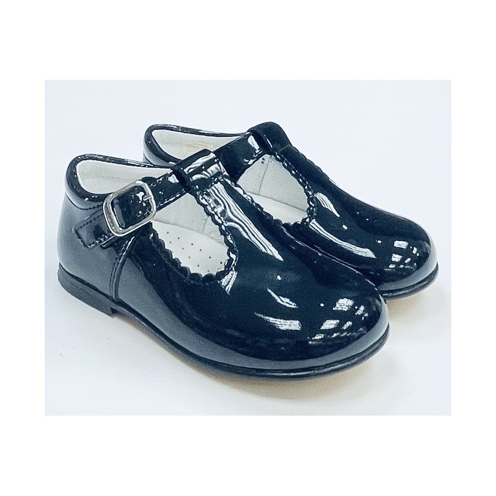 E71747 Andanines Buckle T-Bar Shoe Navy Patent