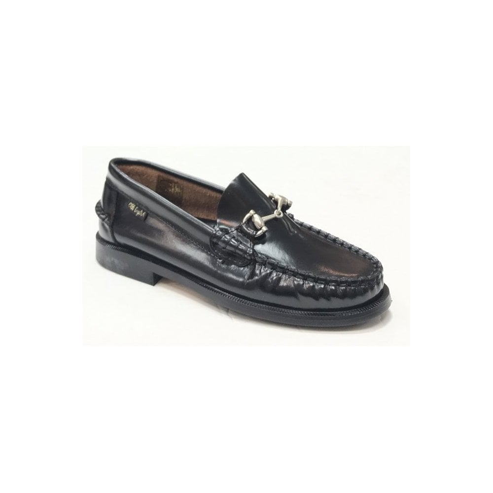 4413 Black High Shine Bar Loafer