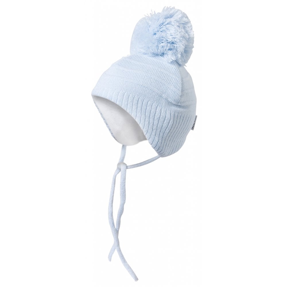 Tiny Baby Blue Pom Hat