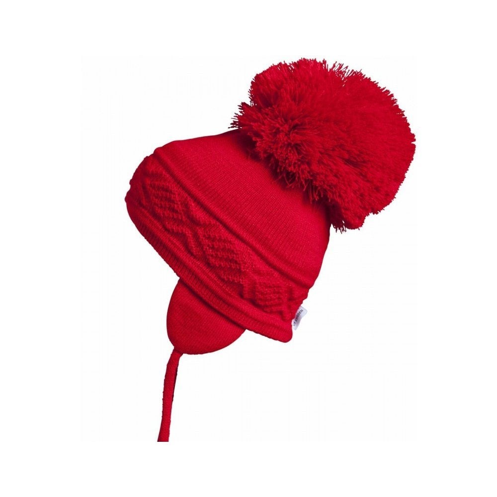 Malva Red Pom Pom Hat