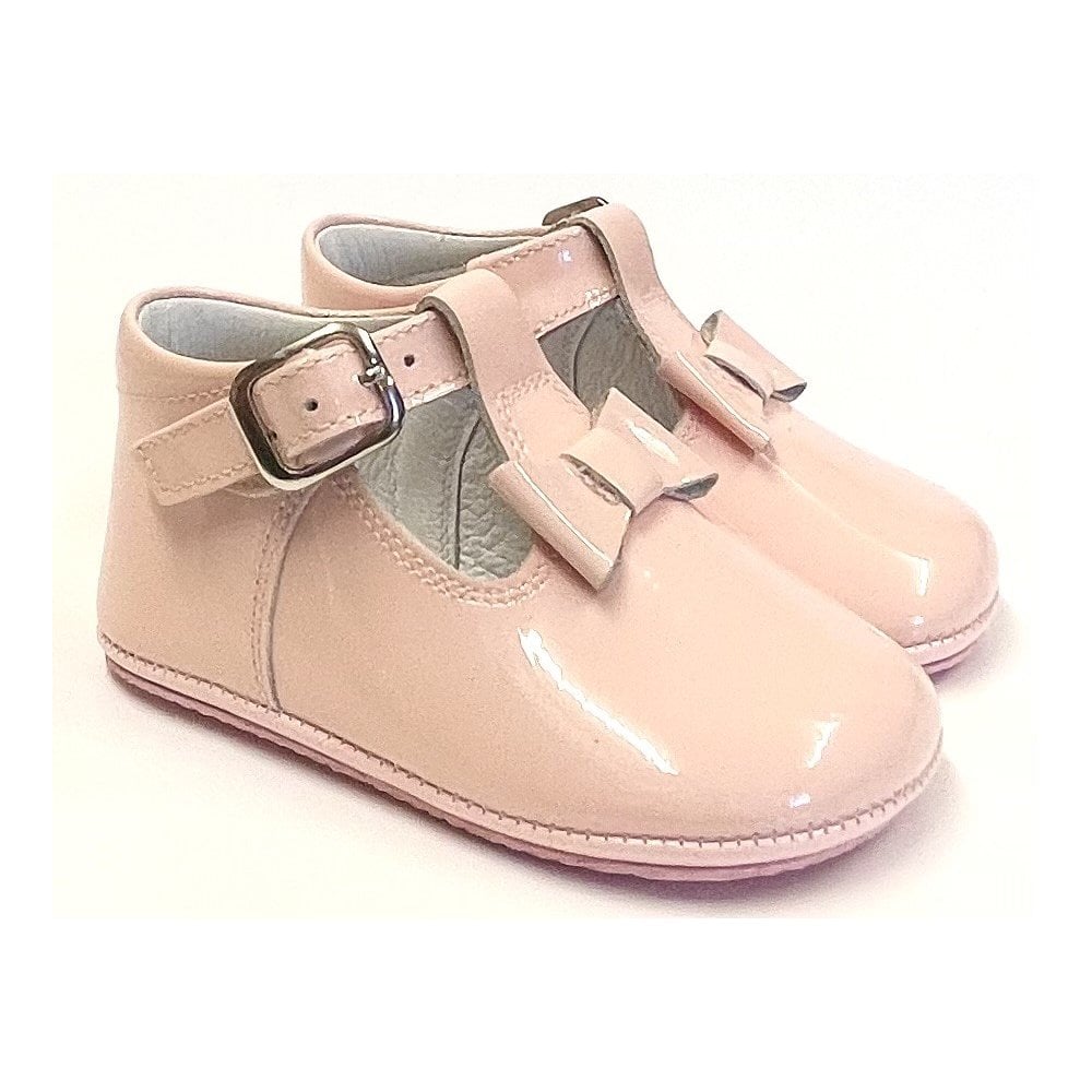 162888 Pink Andanines Bow Pram Shoe