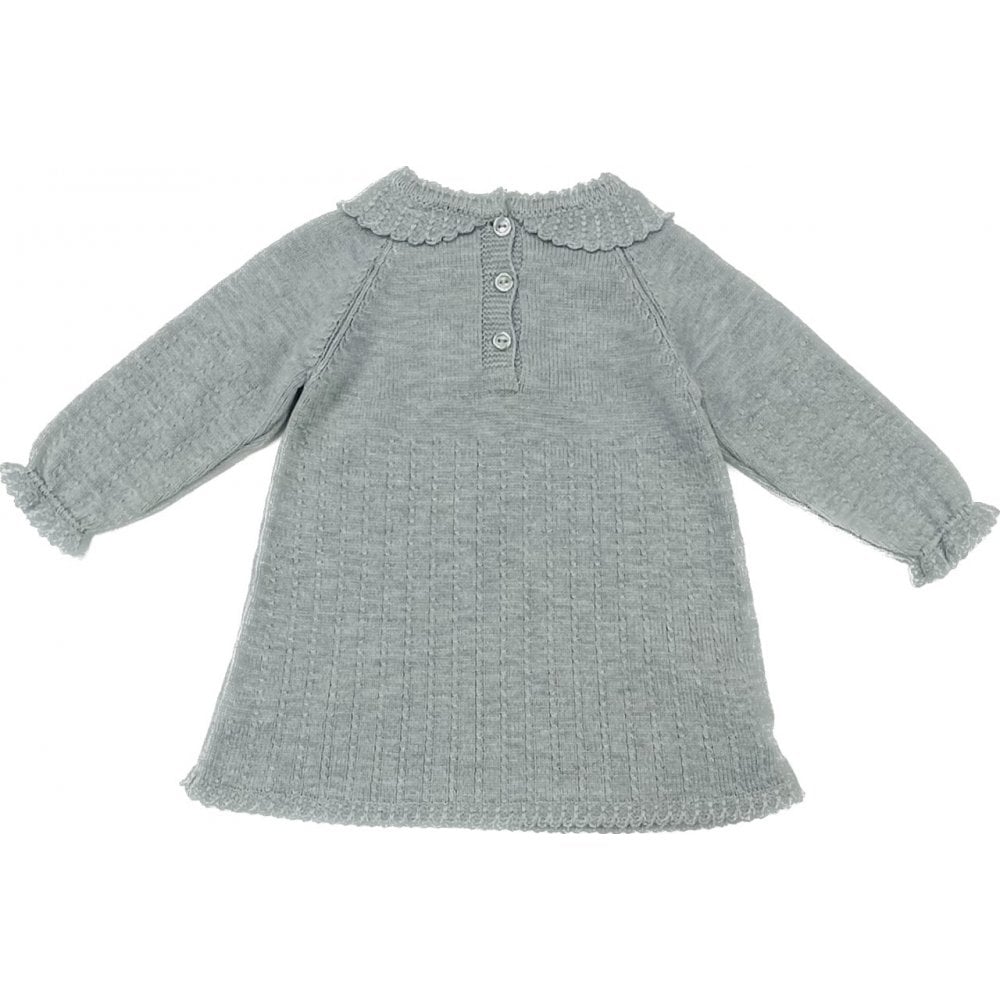 222-463 Girls Knitted Granlei Dress Grey
