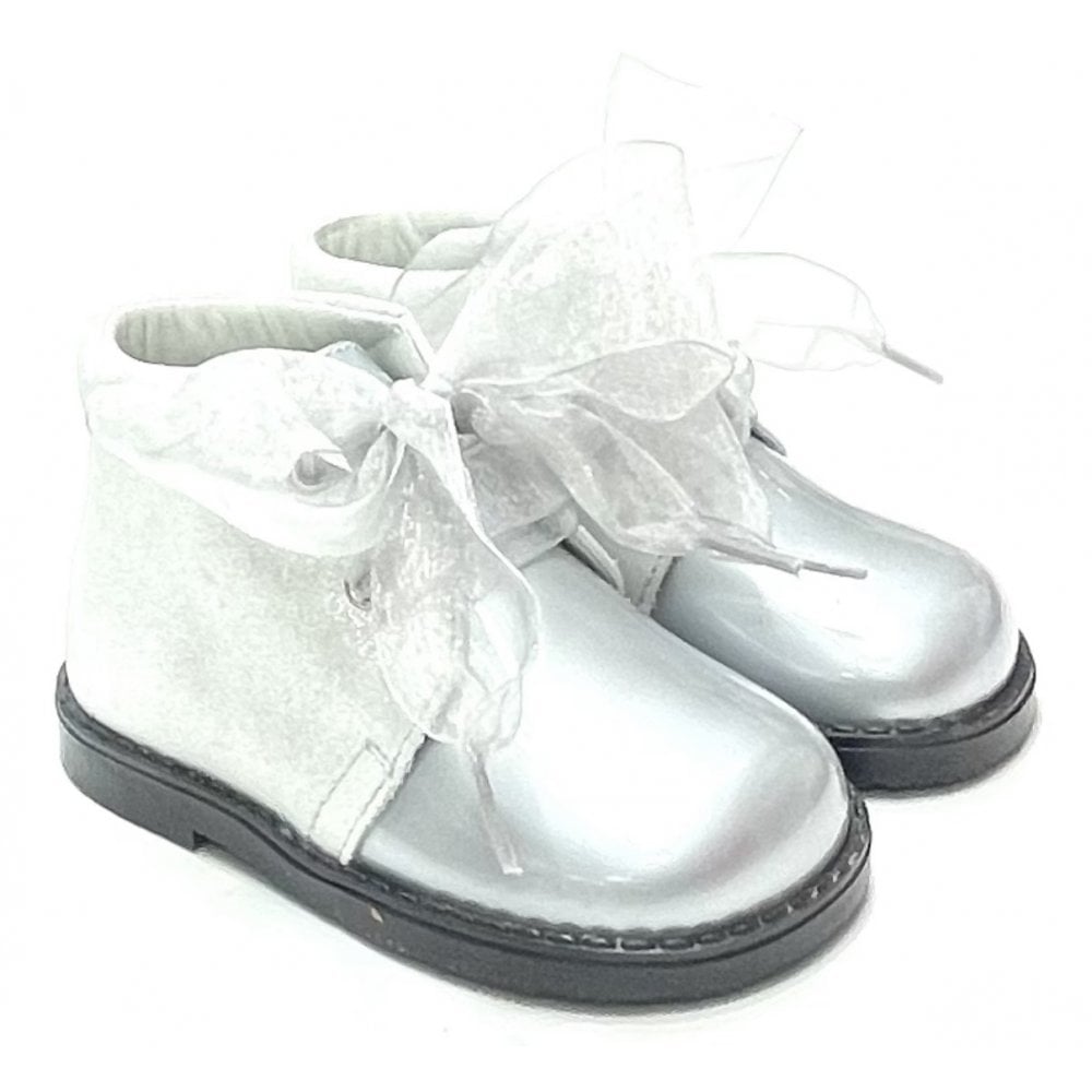 202845 Patent/Glitter Boot Silver