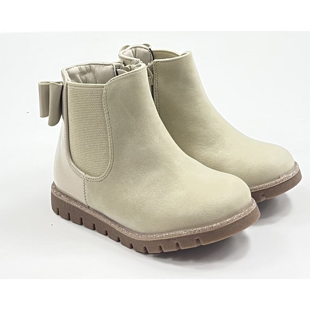 C416 Girls Suede Bow Boot