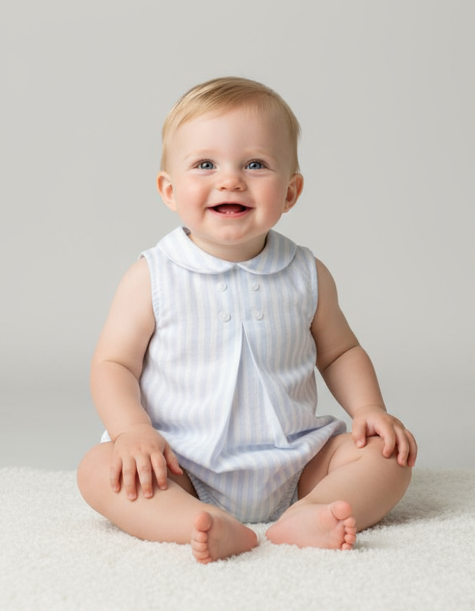 30488 Baby Boys Babidu Blue Romper