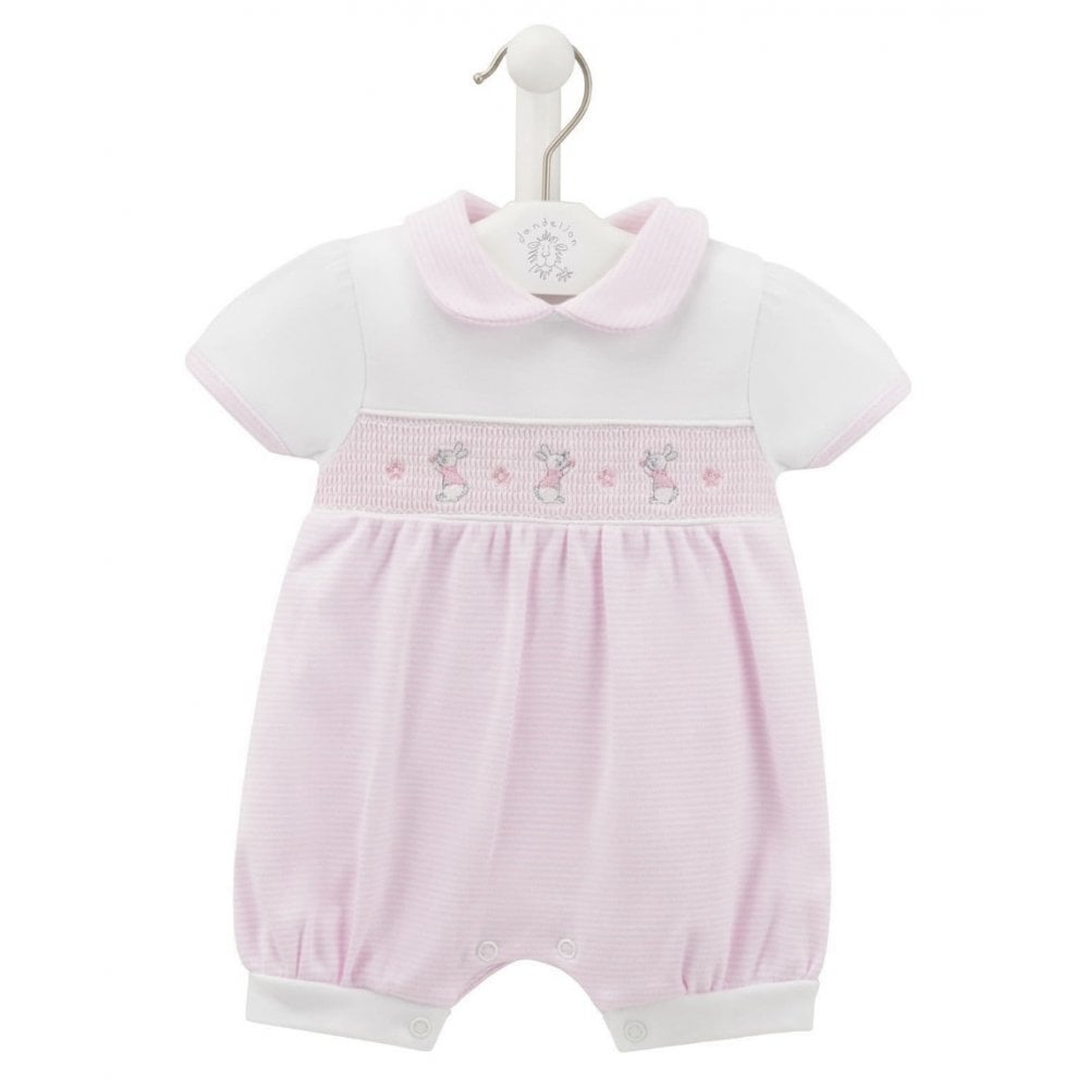 AV6136 Girls Bunny & Flower Romper