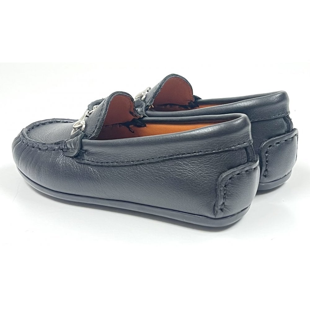 222903 Buckle Loafer Black Leather