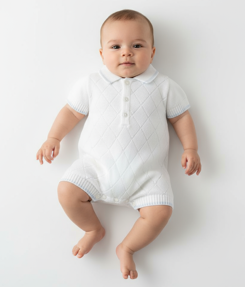 A4715 Diamond Romper White