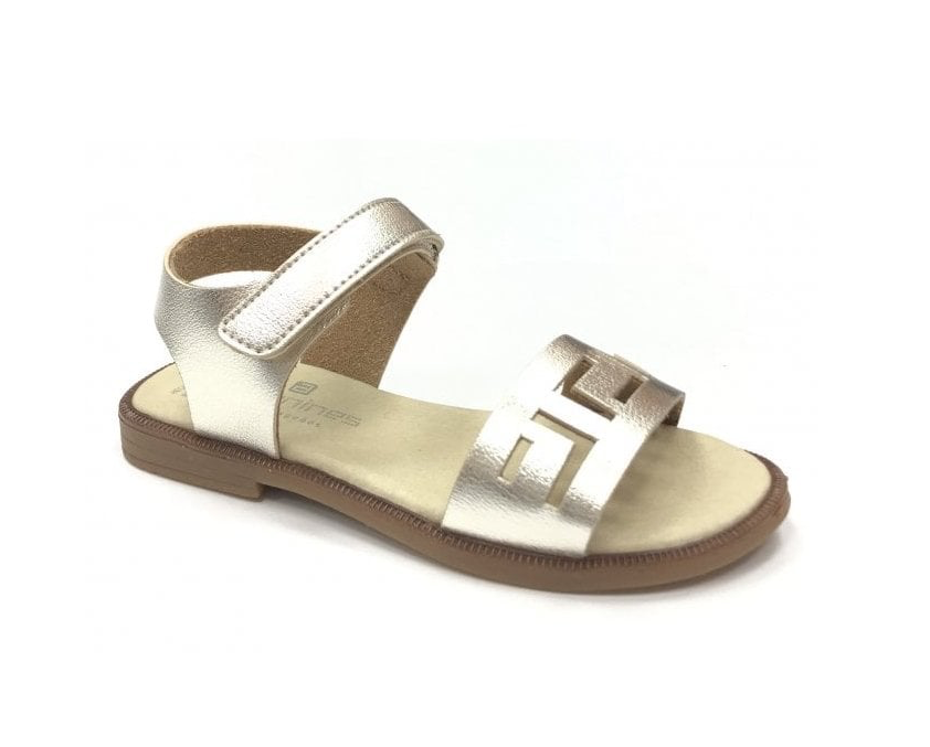201522 Girls Plain Leather Sandal Gold