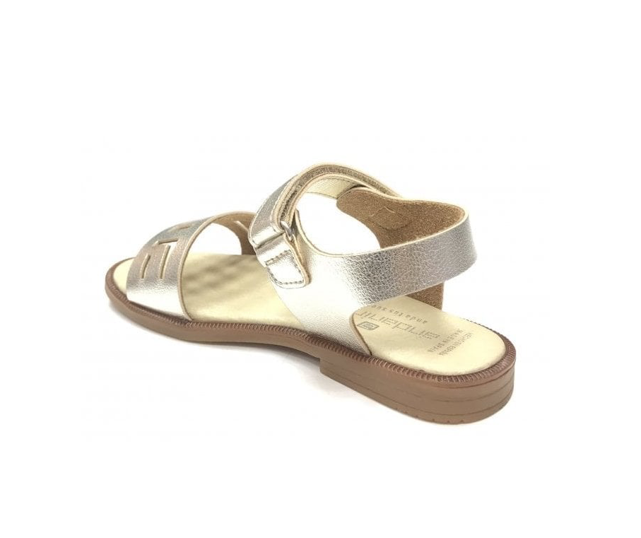 201522 Girls Plain Leather Sandal Gold