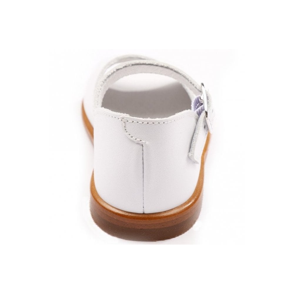 171835 Girls White Leather Andanines Sandal