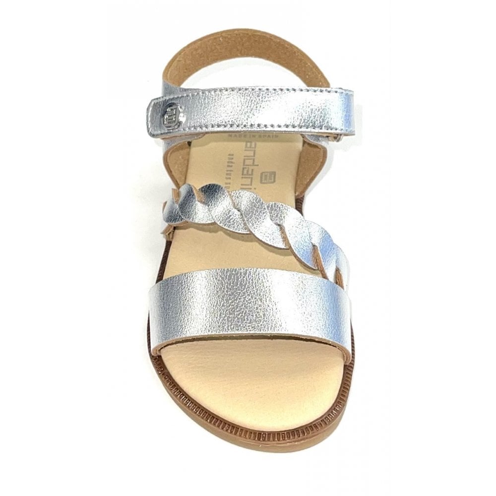 231725 Velcro Strap Sandal Silver