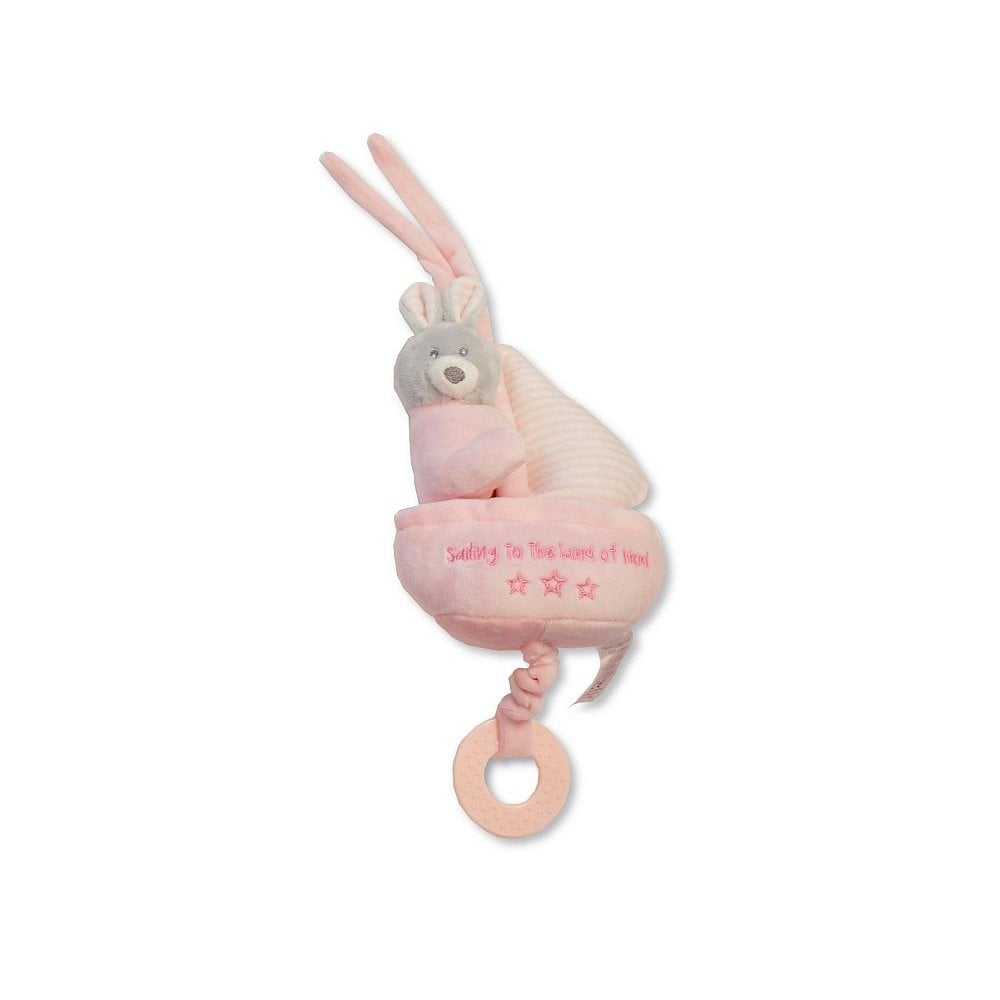 Musical Boat Baby Comforter Toy Pink