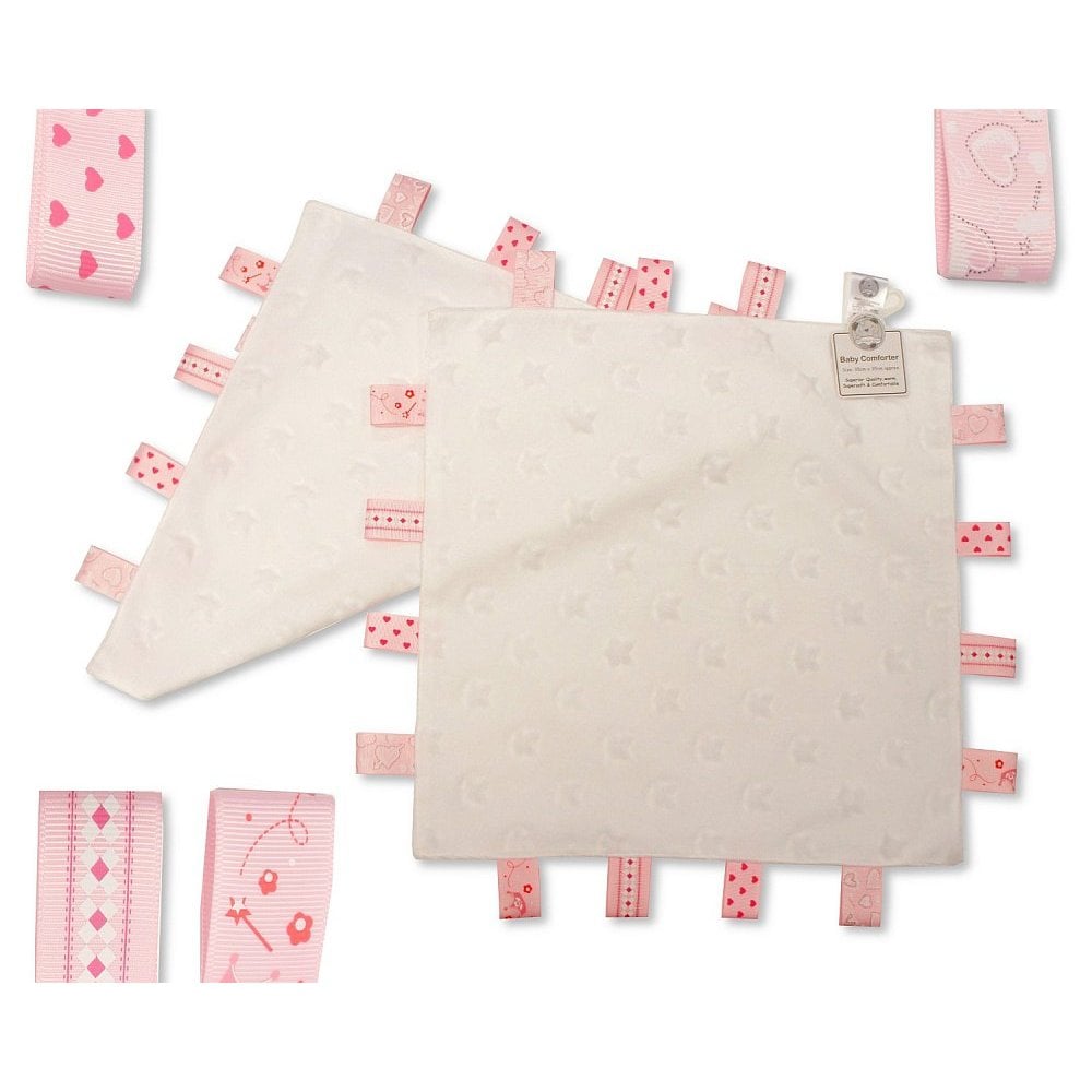 Baby Girls Soft Velour Tags Comforter
