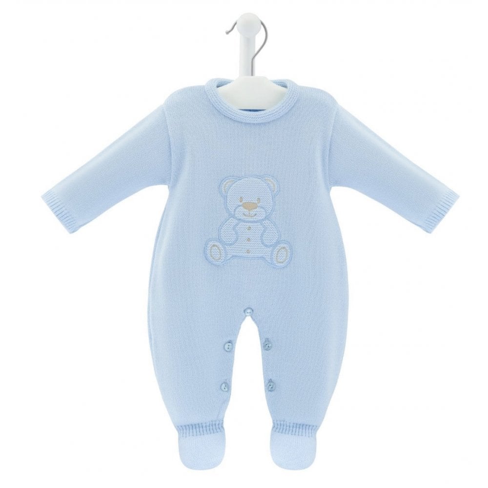 A4548 Teddy Bear Baby Grow Blue
