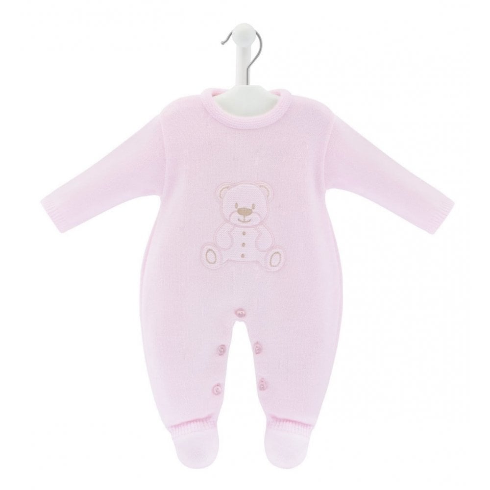 A4548 Teddy Bear Baby Grow Pink