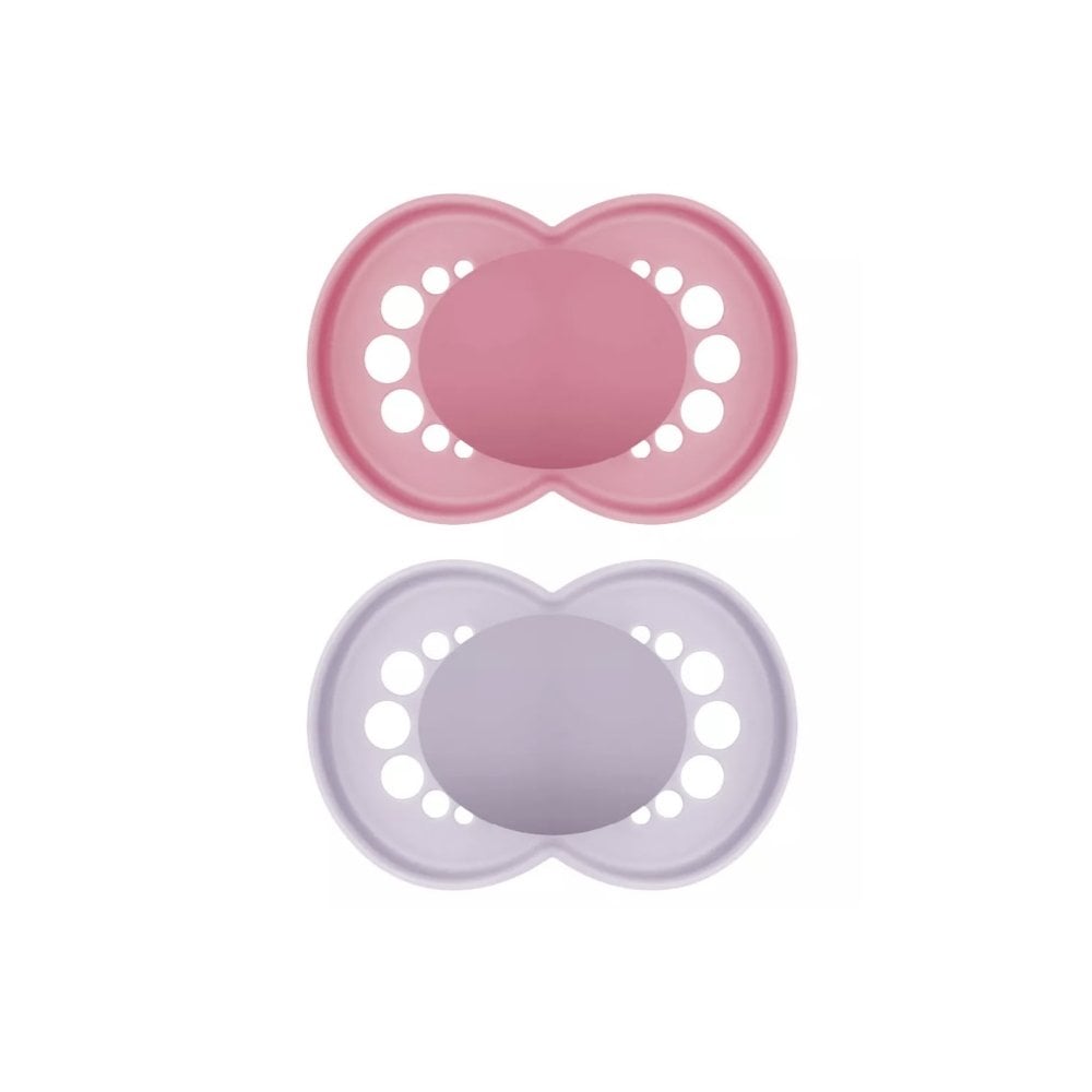 MAM Pure Original Soother Solid Pink 2Pk