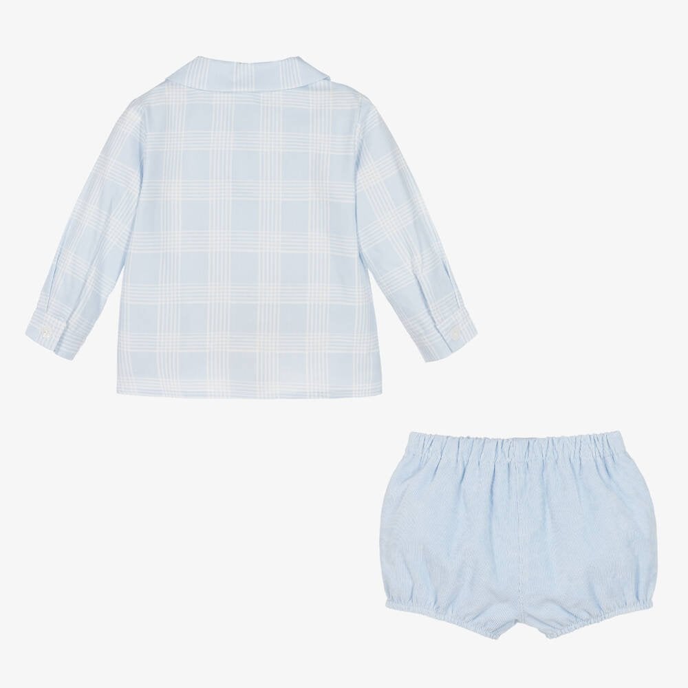 41478 Boys Blue Shirt & Short Set