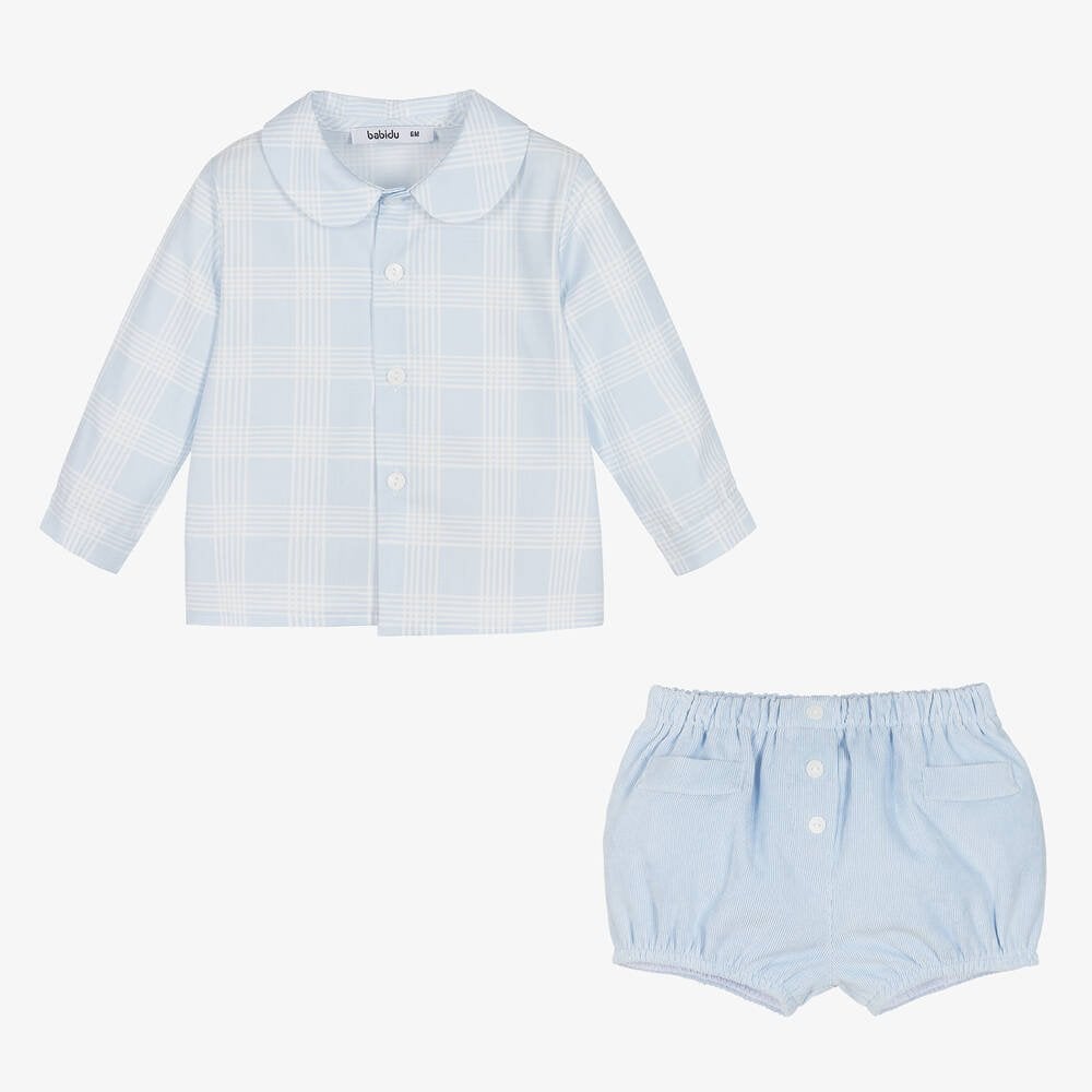 41478 Boys Blue Shirt & Short Set