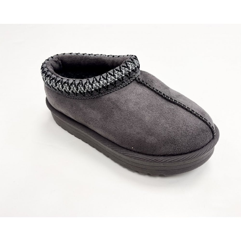 Indiya Faux Fur Mule Grey