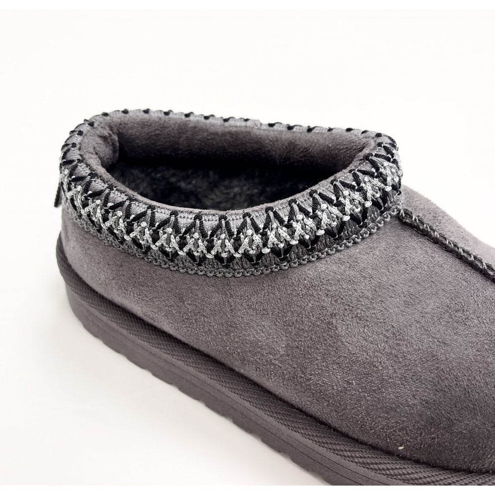 Indiya Faux Fur Mule Grey