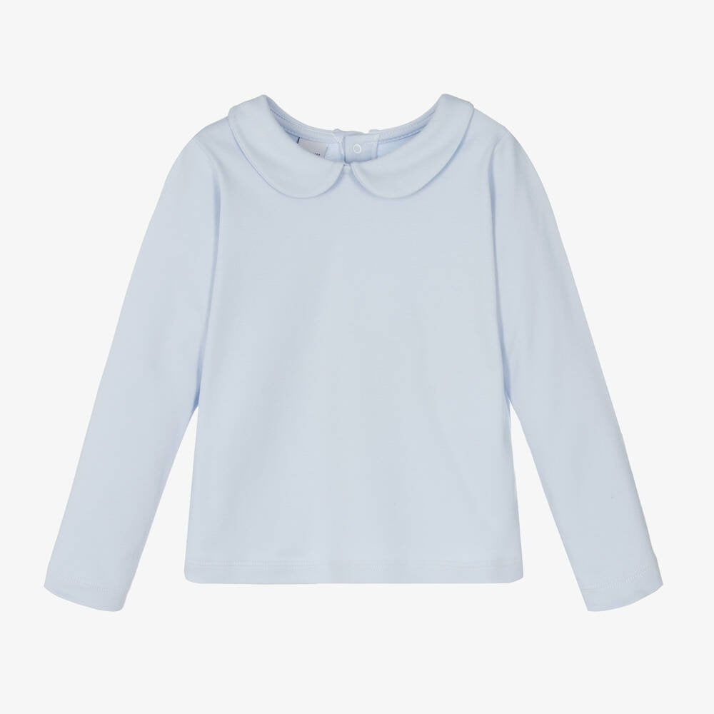 82117 Babidu Peter Pan Collar Top Blue