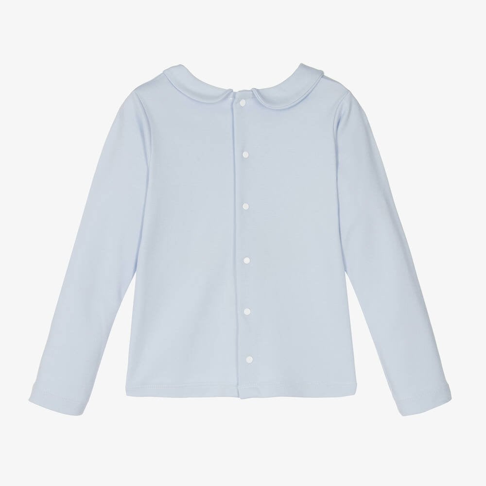 82117 Babidu Peter Pan Collar Top Blue