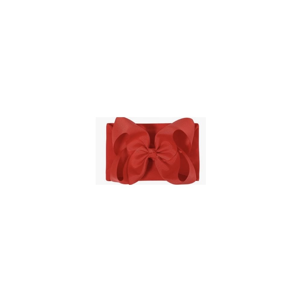 Large Bow Baby Headband Red