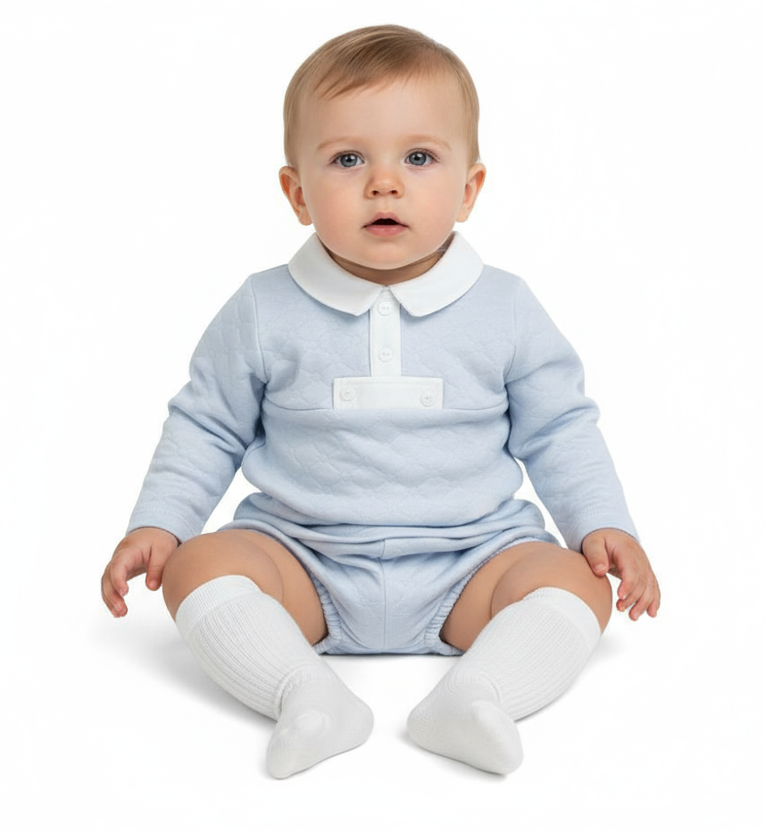 41553 Baby  Boys Blue Jam Pant Set