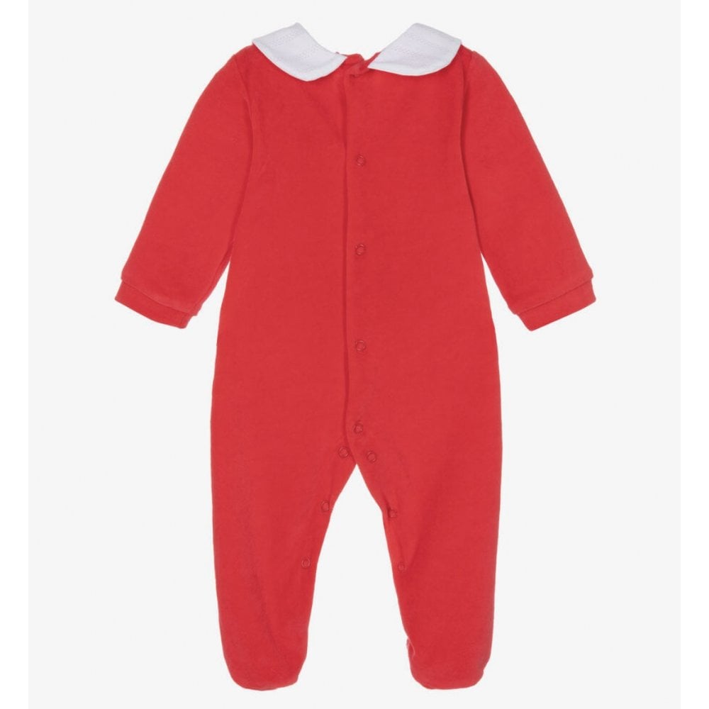 19816 Red Velour Babygrow