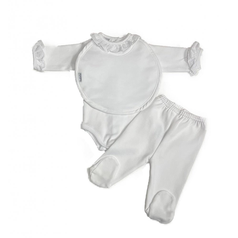 Newborn White Frill Collar New Baby Coming Home Outfit