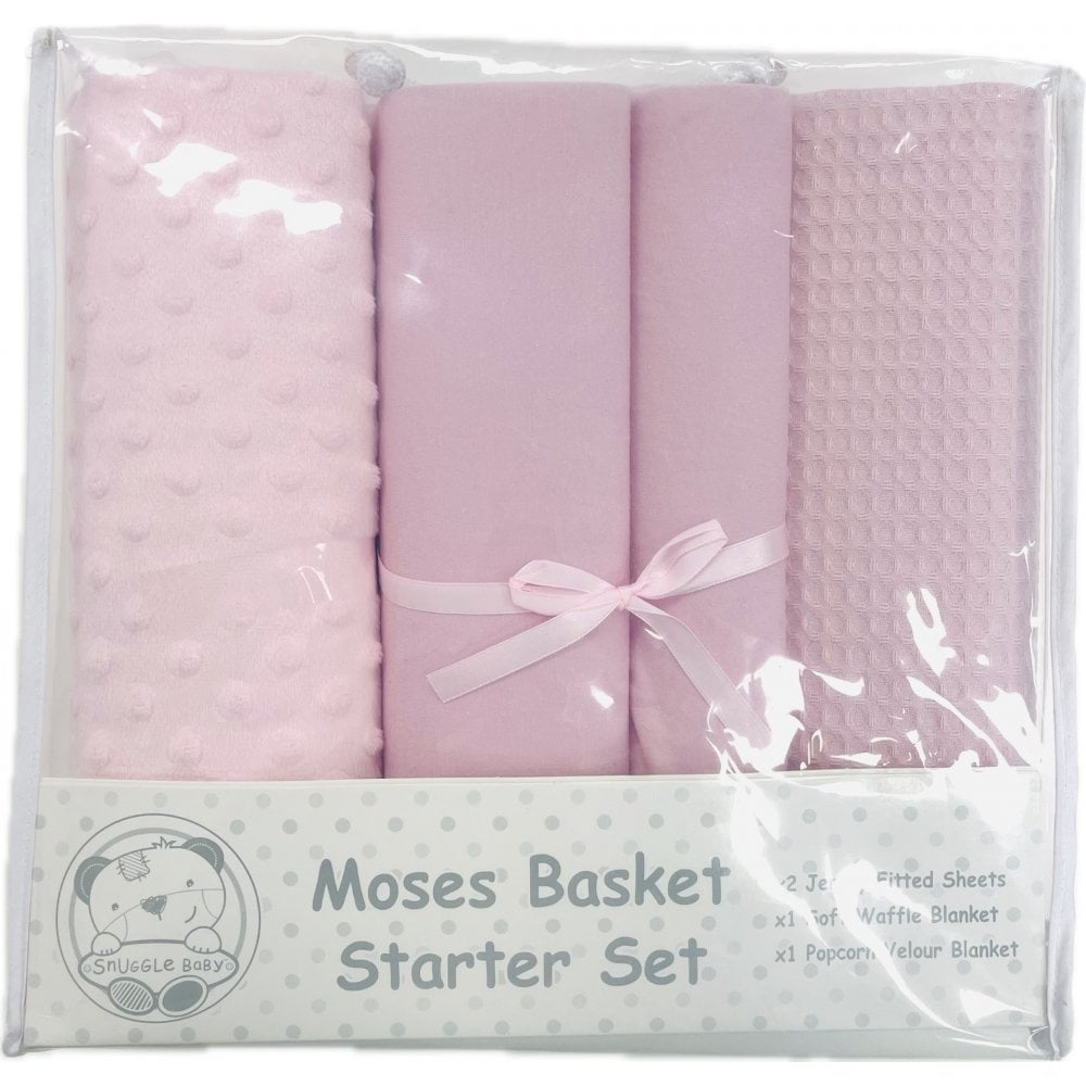 Moses Basket Starter Set Pink