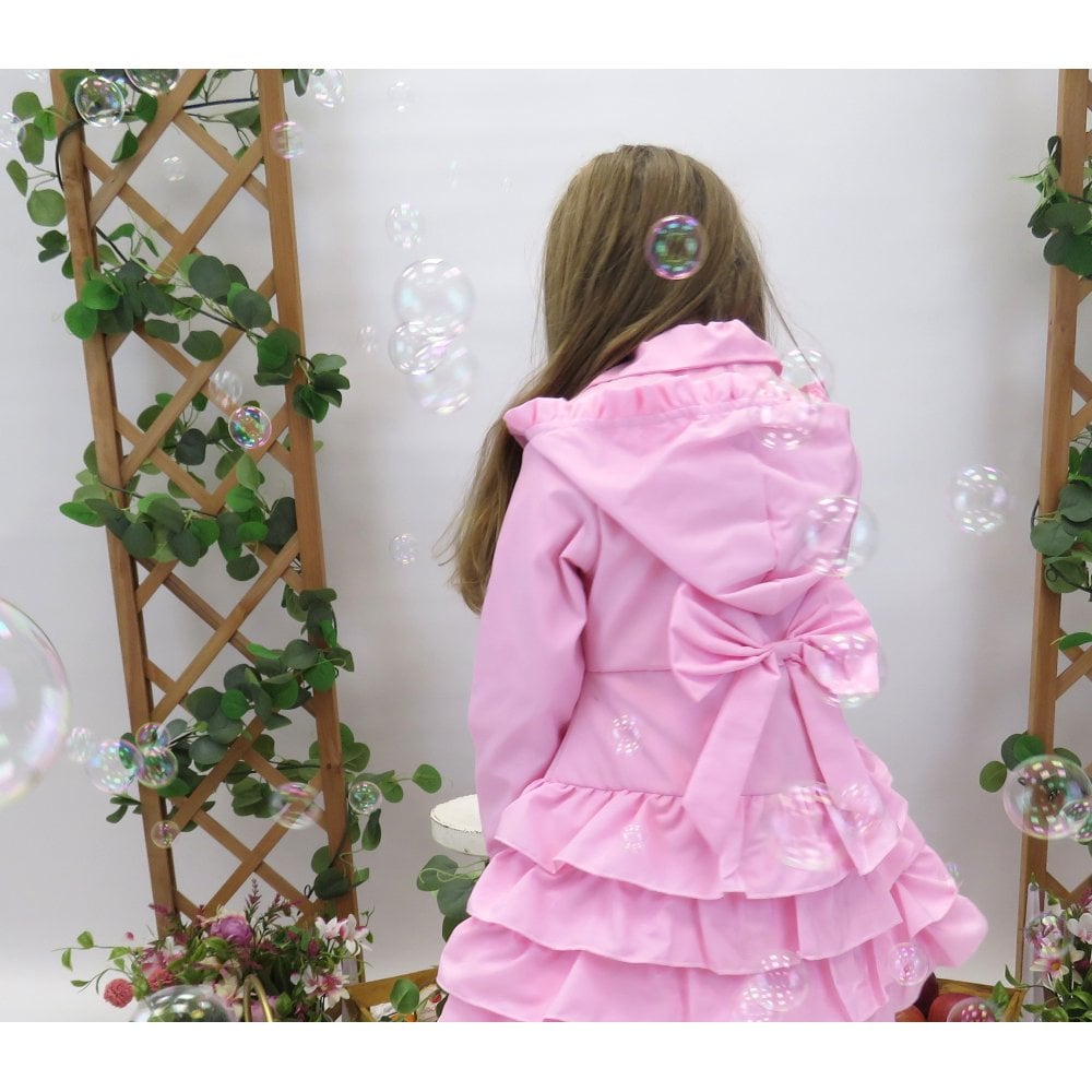Marnie Girls Pink Frilly Ruffle Mac Pink