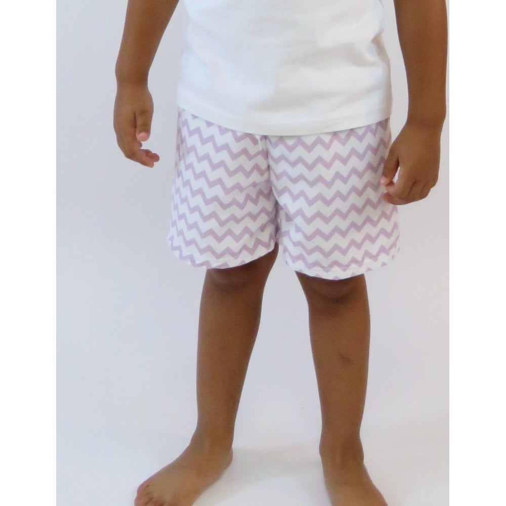 Ziggy Boys ZigZag Print Swimming Trunks Lilac