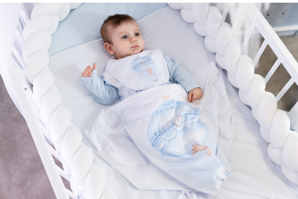 Baby Boys Hot Air Balloon Baby Grow Blue