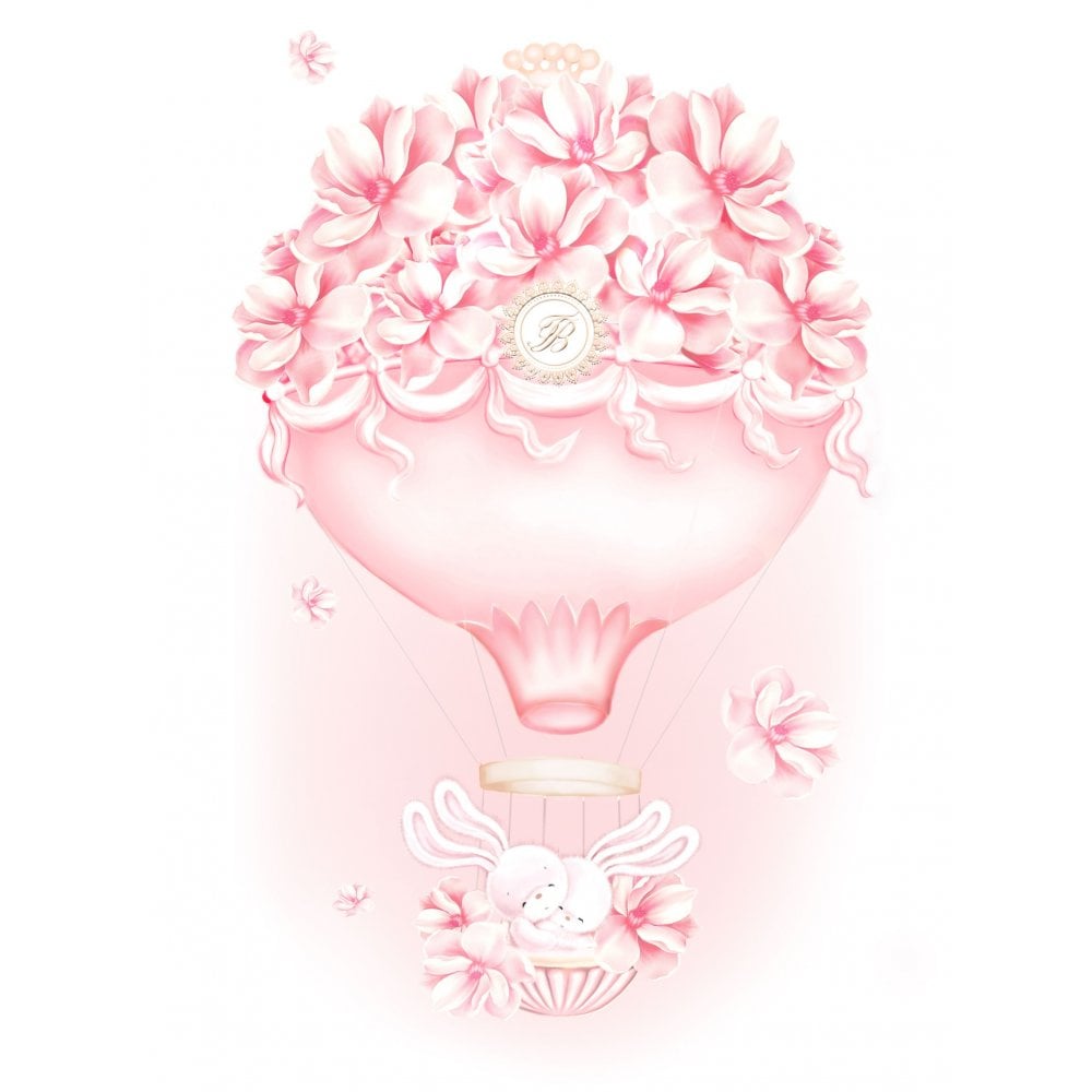 Baby Girls Hot Air Balloon Bib Pink