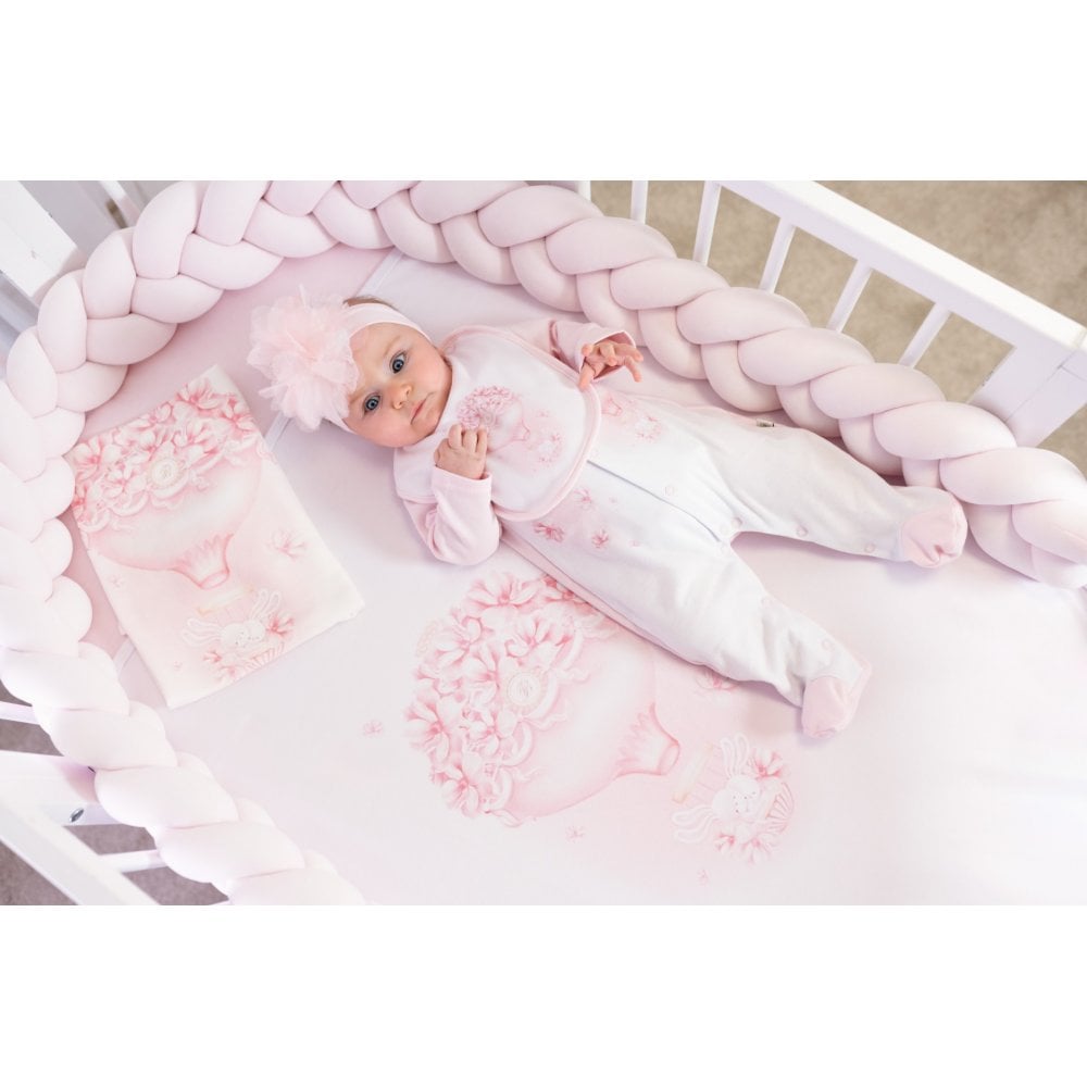 Baby Girls Hot Air Balloon Bedding Set Pink