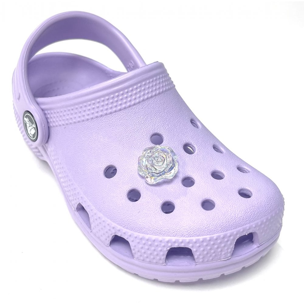 Crocs Charms Small Iridescent Rose Single