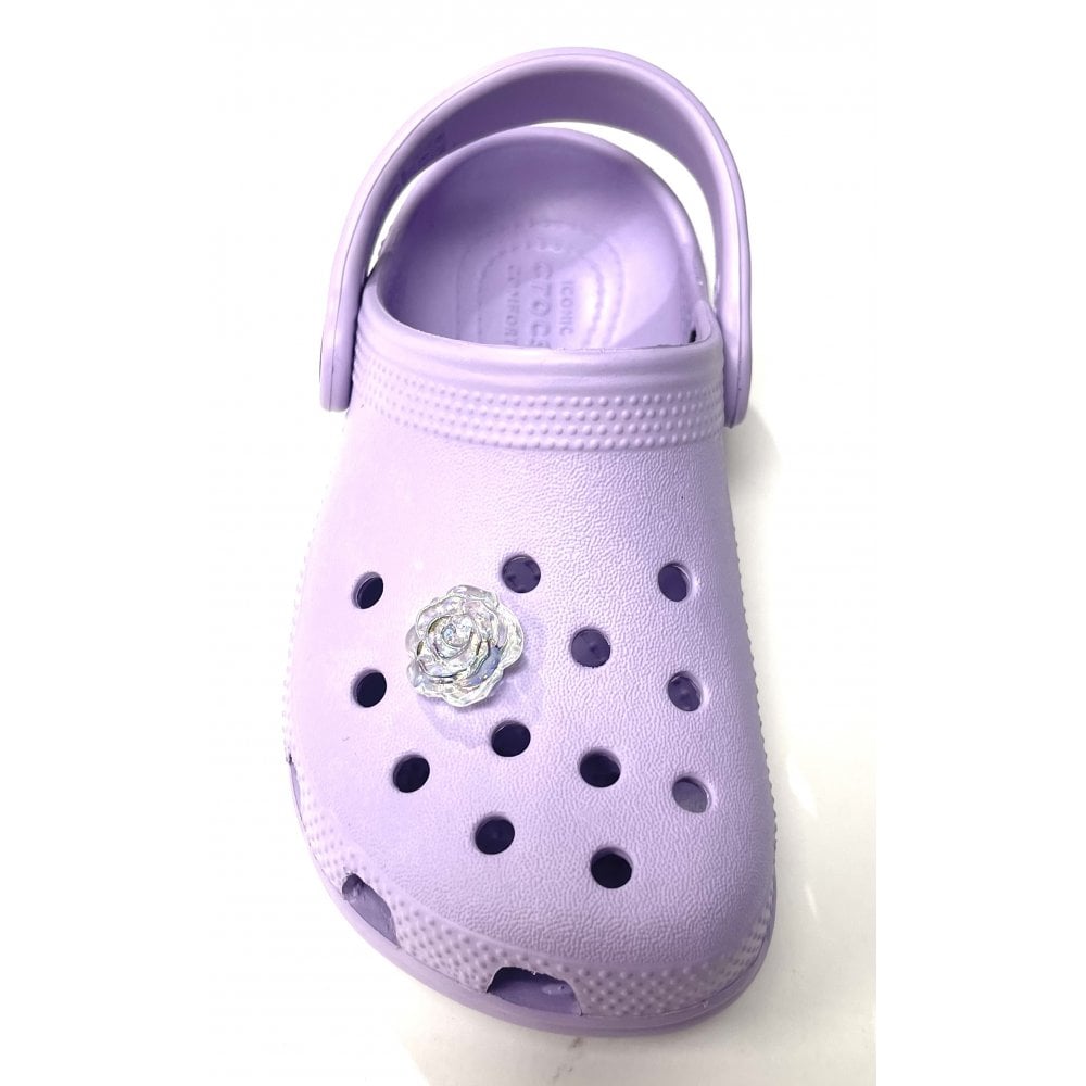 Crocs Charms Small Iridescent Rose Single