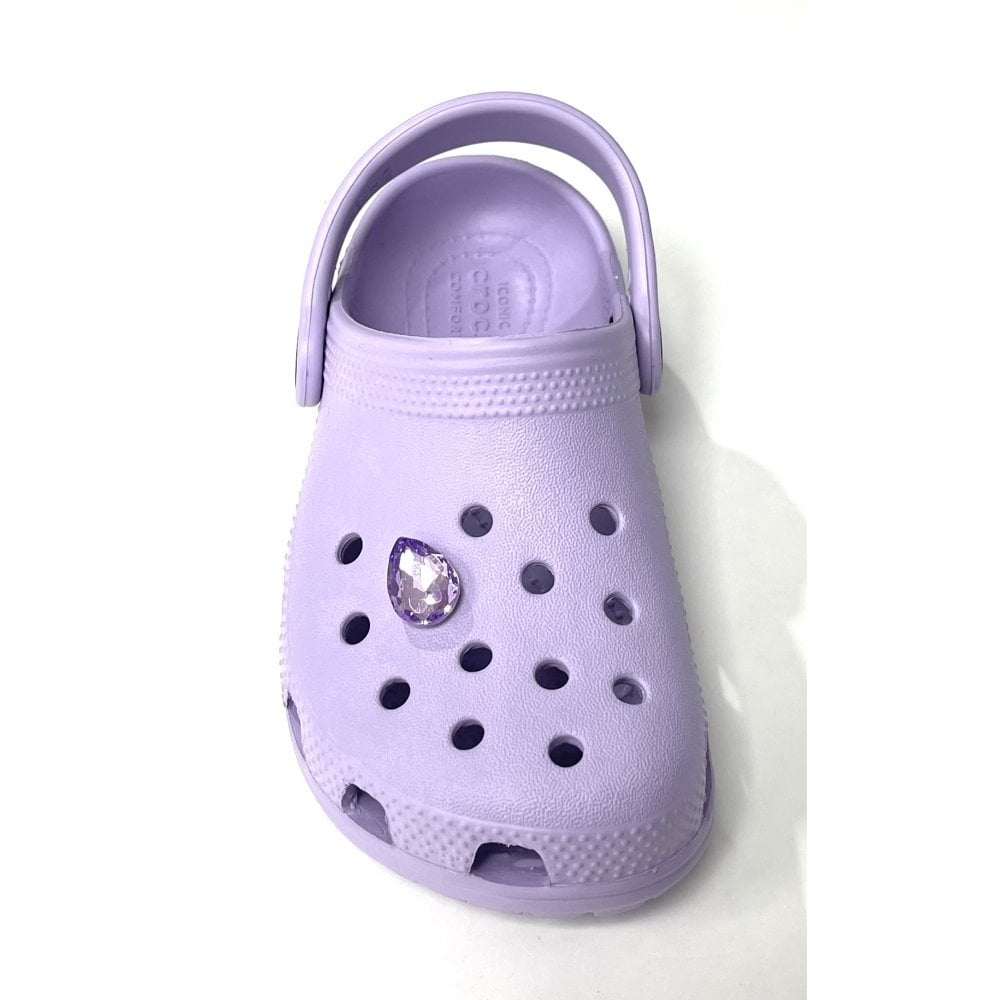 Crocs Charms Purple Jewel Teardrop Single