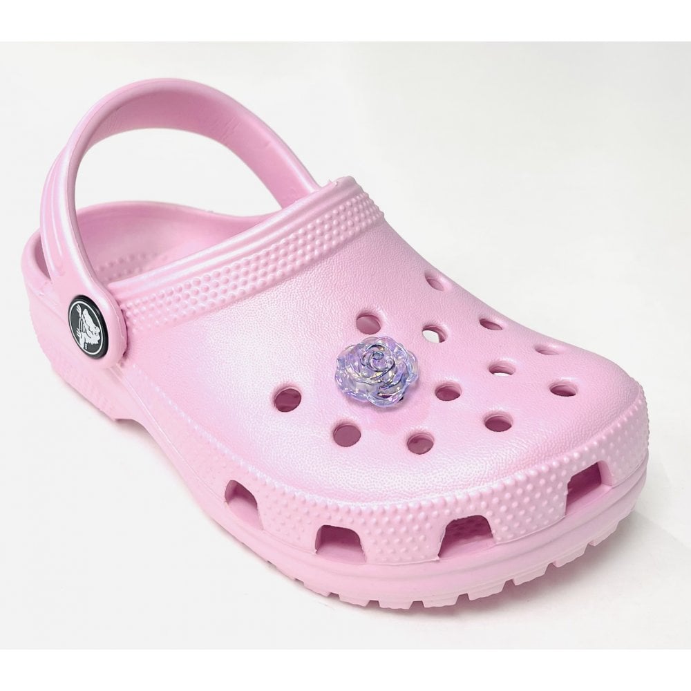 Crocs Charms Small Purple Rose Single