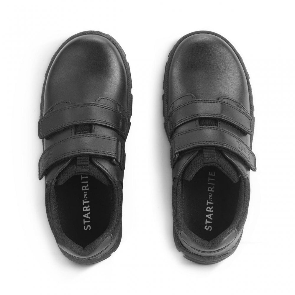 Startrite Origin Boys F Fit Black Leather School Shoes