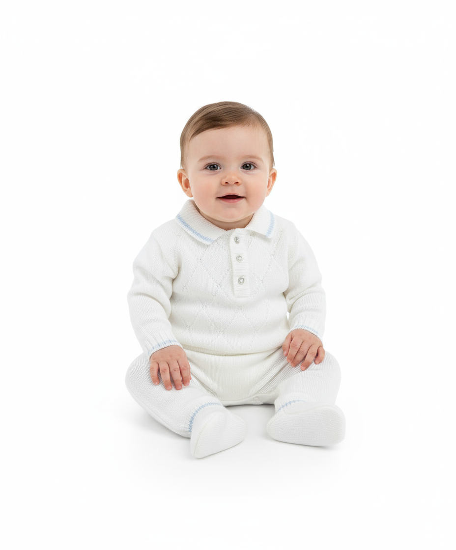 A4920 White Boys Top & Trouser Set