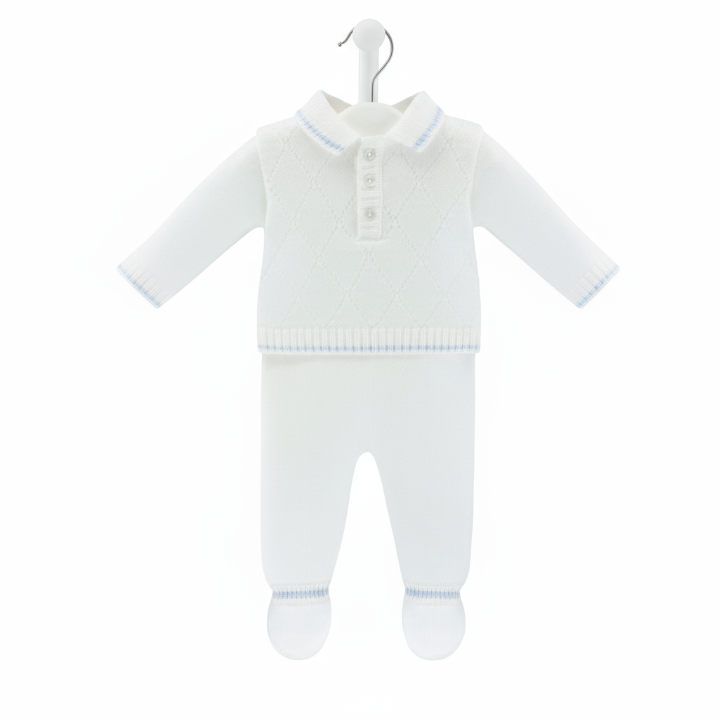 A4920 White Boys Top & Trouser Set