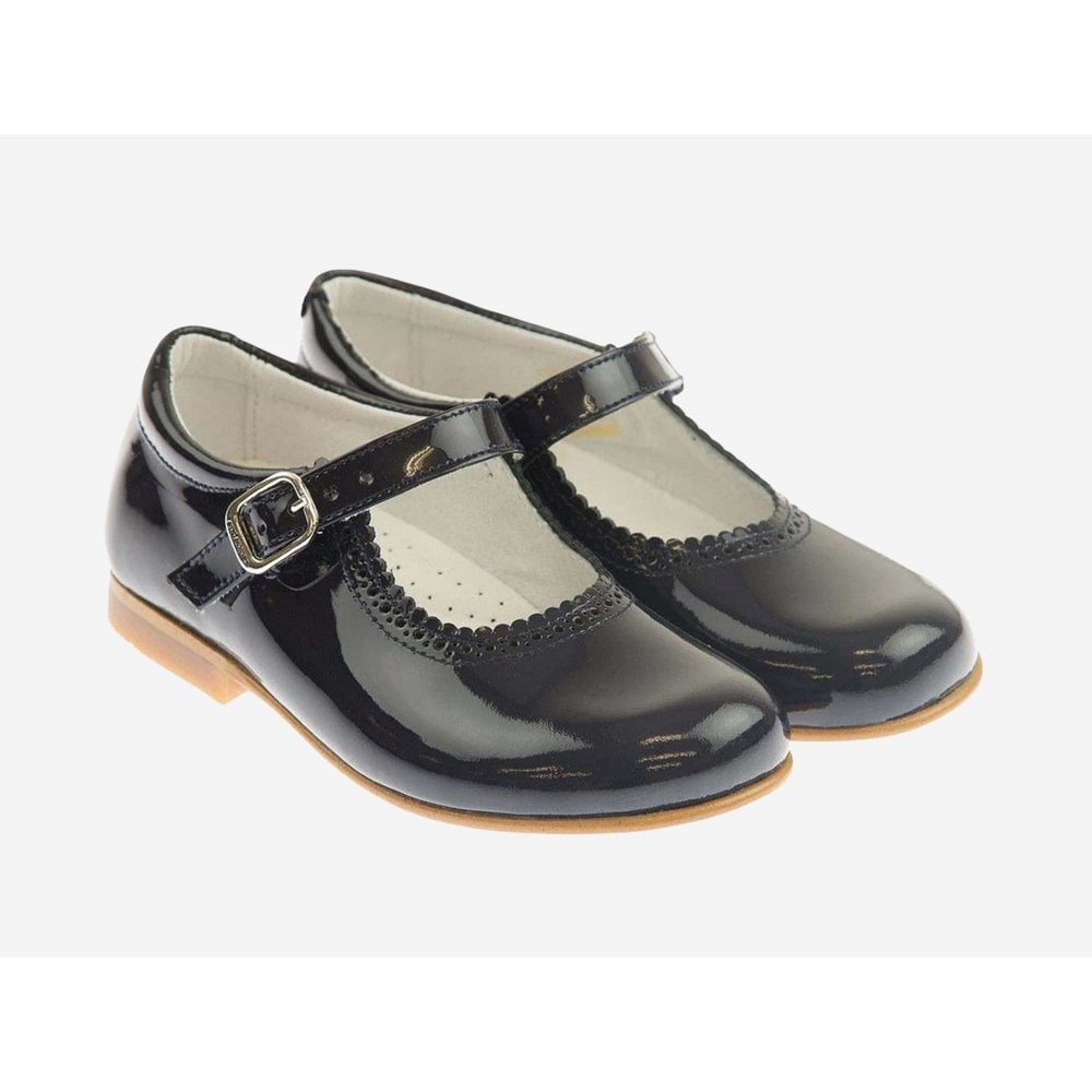 Mary Janes Girls Buckle Classic Shoe Navy Patent